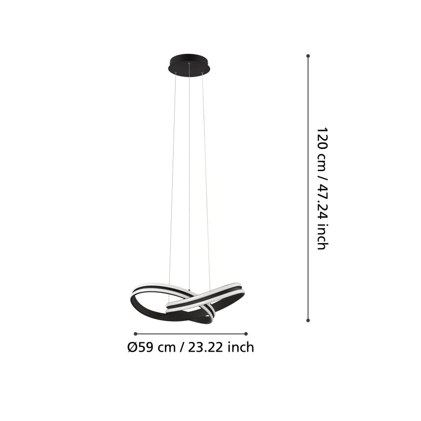 Eglo - LED Luster na lanku 2xLED/18W/230V