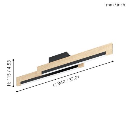 Eglo - LED Stmievateľné stropné svietidlo 2xLED/10W/230V