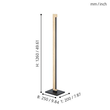 Eglo - LED Stmievateľná stojacia lampa CAMACHO LED/22W/230V