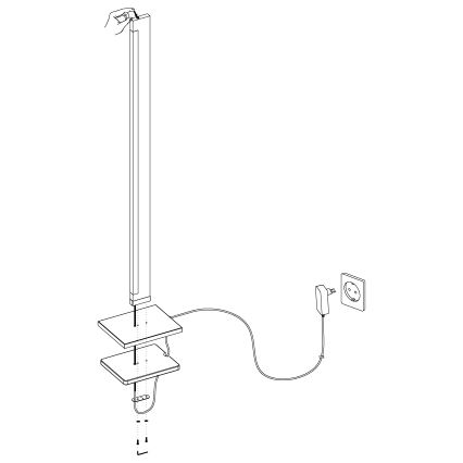 Eglo - LED Stmievateľná stojacia lampa CAMACHO LED/22W/230V