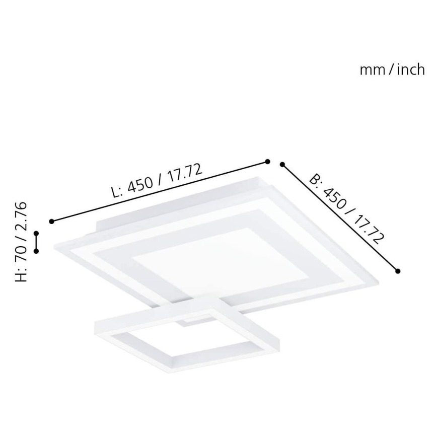 Eglo - LED RGB Stmievateľné stropné svietidlo SAVATAEILA-C LED/20W/230V