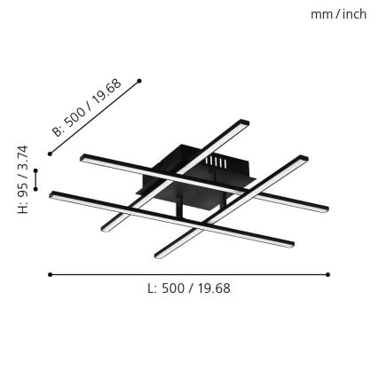 Eglo 99316 - LED Stropné svietidlo LASANA LED/5,2W/230V