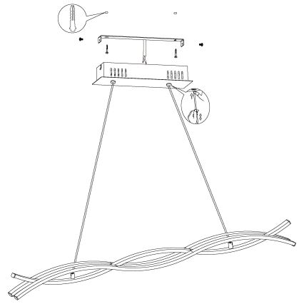 Eglo 99317 - LED Luster na lanku LASANA LED/36W/230V