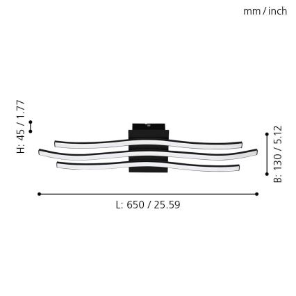 Eglo 99321 - LED Stropné svietidlo RONCADE LED/21W/230V