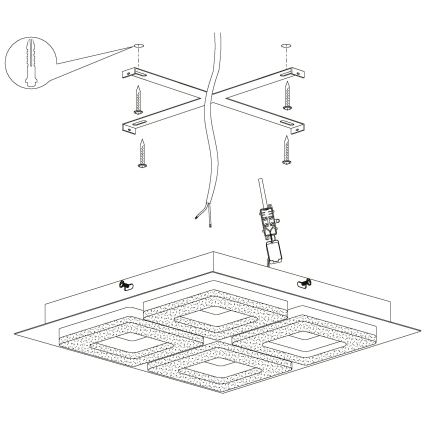 Eglo 99326 - LED Stropné svietidlo FRADELO 4xLED/4W/230V