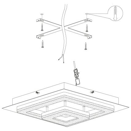 Eglo - LED Stropné svietidlo LED/12W/230V