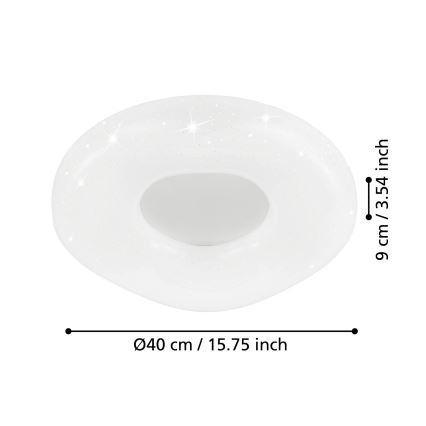 Eglo - LED Stmievateľné stropné svietidlo LED/18W/230V + diaľkové ovládanie