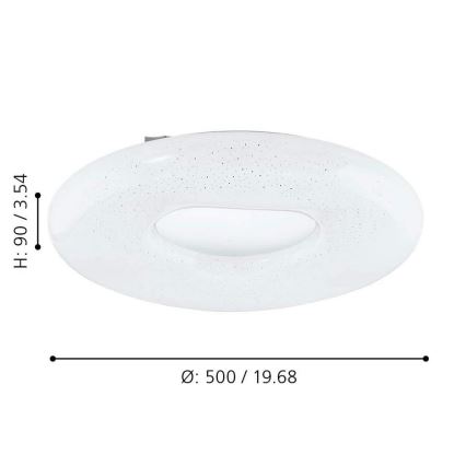 Eglo - LED Stmievateľné stropné svietidlo LED/24W/230V + diaľkové ovládanie