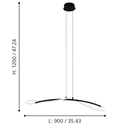 Eglo 99382 - LED Luster na lanku EGIDONELLA LED/20W/230V