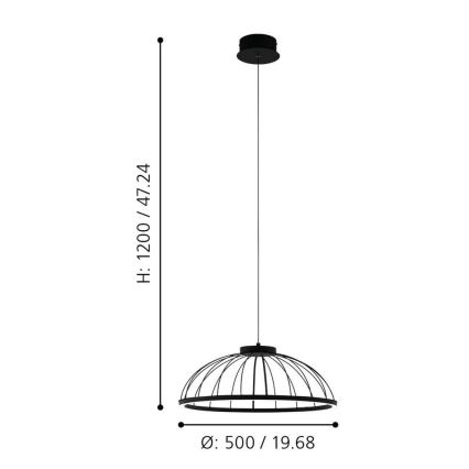 Eglo 99403 - LED Luster na lanku BOGOTENILLO LED/27W/230V