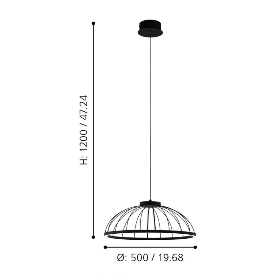 Eglo - LED Luster na lanku LED/27W/230V