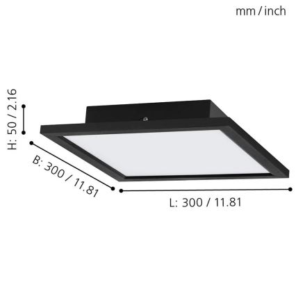 Eglo - LED RGB Stmievateľné stropné svietidlo SALOBRENA-C LED/16W/230V + diaľkové ovládanie