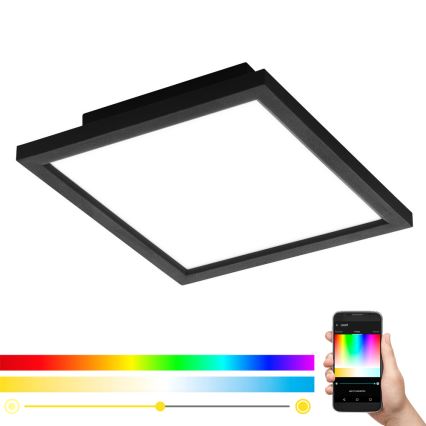 Eglo - LED RGB stmievateľné stropné svietidlo SALOBRENA-C LED/16W/230V 30x30 cm + diaľkové ovládanie