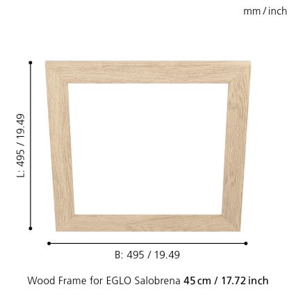 Eglo 99422 - Rám pre stropné svietidlo SALOBRENA 450x450 mm