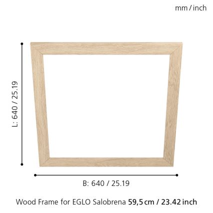 Eglo - Rám na svietidlo SALOBRENA 595x595 mm