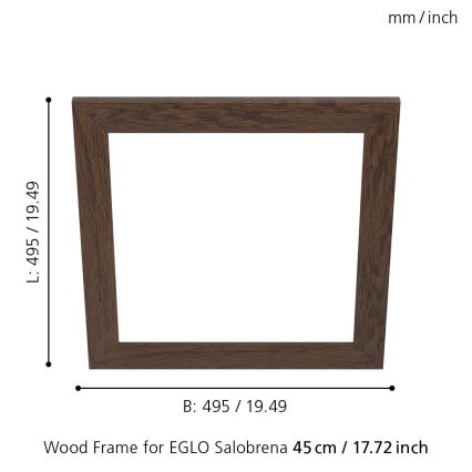 Eglo - Rám na svietidlo SALOBRENA 450x450 mm
