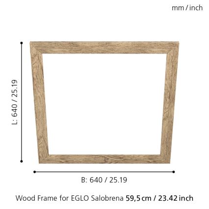 Eglo - Rám na svietidlo SALOBRENA 595x595 mm