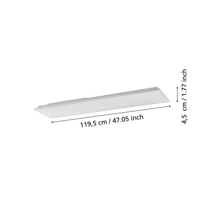 Eglo - LED Stmievateľné stropné svietidlo LED/31,5W/230V 2700-6500K ZigBee