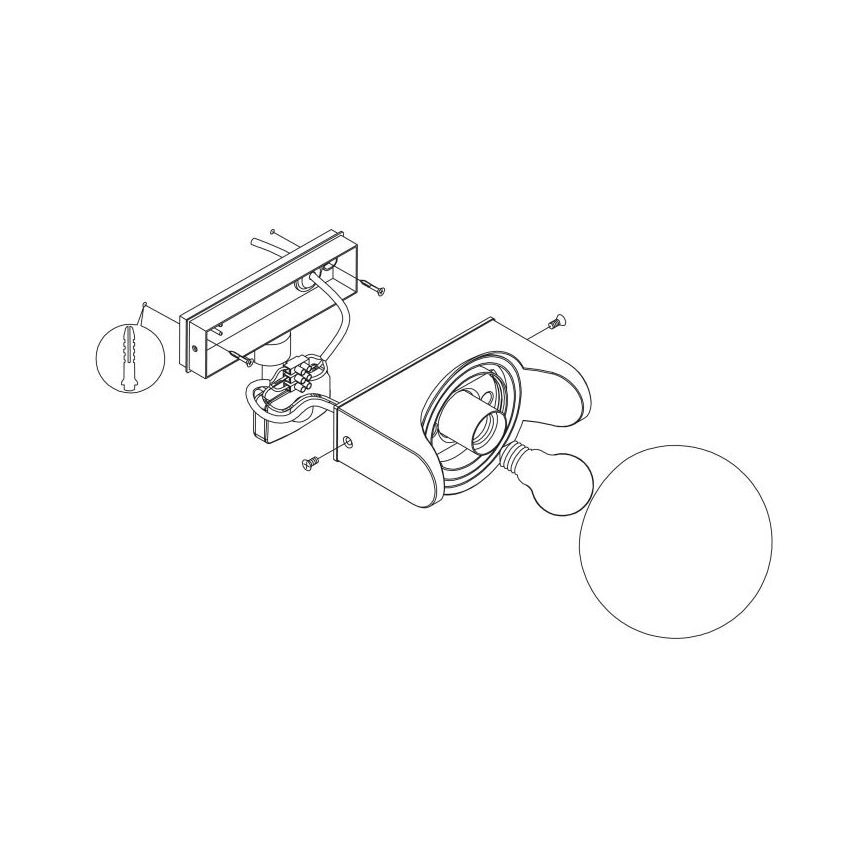 Eglo - Vonkajšie nástenné svietidlo so senzorom 1xE27/15W/230V IP44
