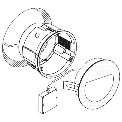 Eglo - LED Vonkajšie zápustné svietidlo LED/2,5W/230V IP65 čierna