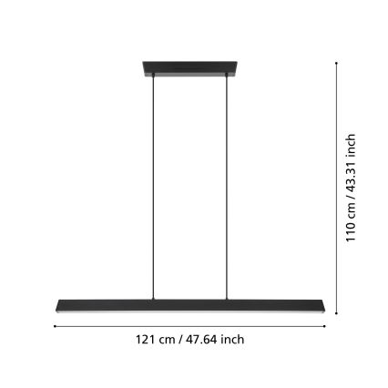 Eglo - LED RGBW Stmievateľný luster na lanku LED/35W/230V ZigBee