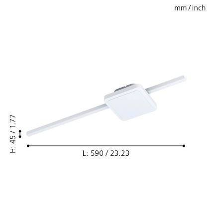 Eglo - LED Stropné svietidlo 1xLED/6,3W/230V + 1xLED/5,4W