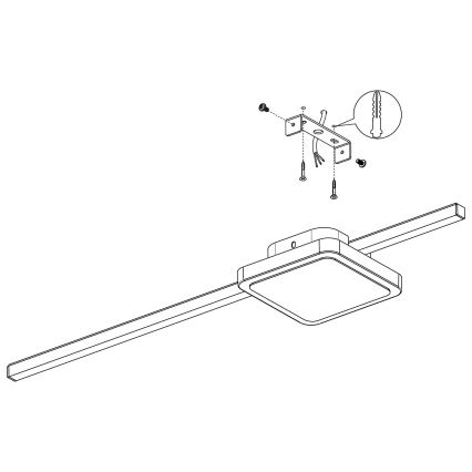 Eglo - LED Stropné svietidlo 1xLED/6,3W/230V + 1xLED/5,4W