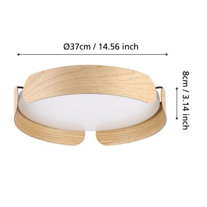 Eglo - LED Stropné svietidlo LED/20W/230V pr. 37 cm béžové