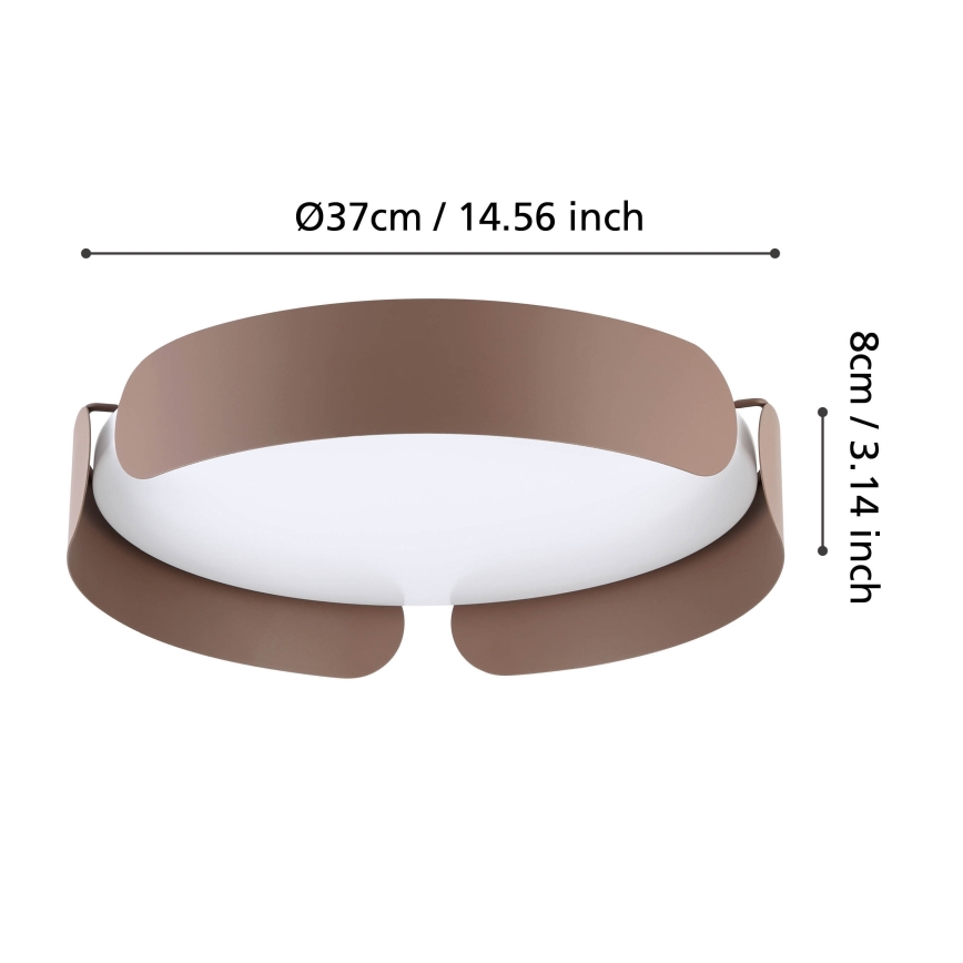 Eglo - LED stropné svietidlo LED/20W/230V pr. 37 cm hnedé
