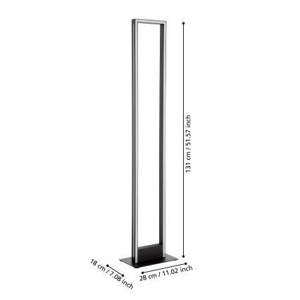 Eglo - LED Stmievateľná stojacia lampa LED/33W/230V 2700-6500K