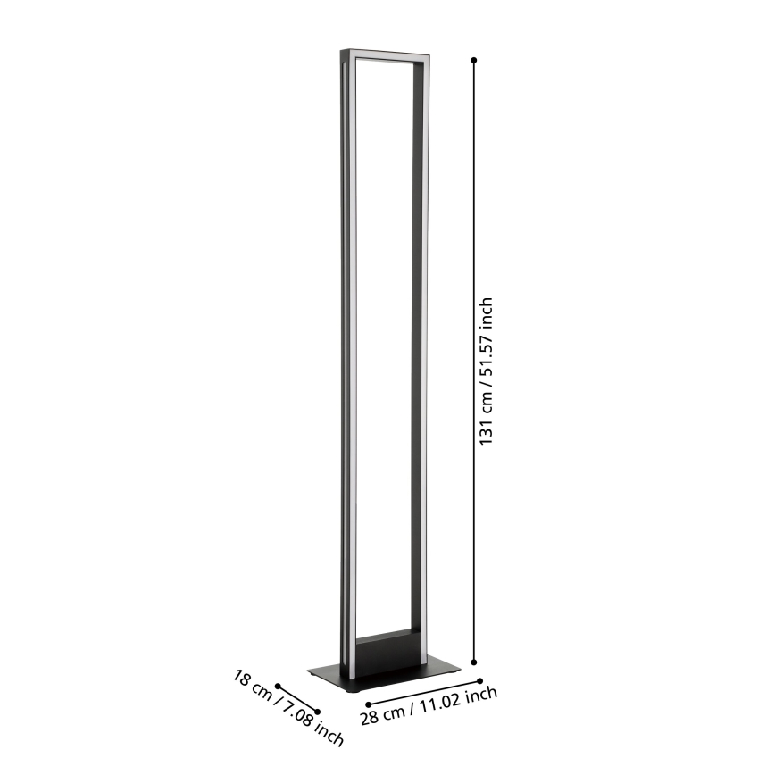 Eglo - LED Stmievateľná stojacia lampa LED/33W/230V 2700-6500K