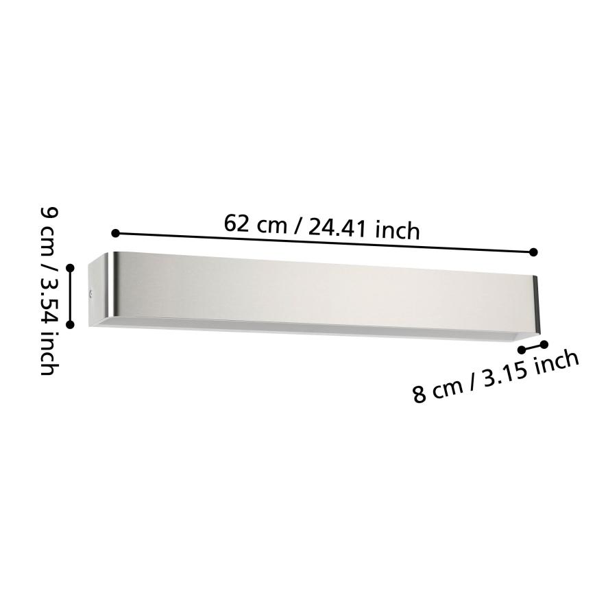 Eglo - LED Kúpeľňové nástenné svietidlo LED/26,5W/230V 3000K IP44 matný chróm