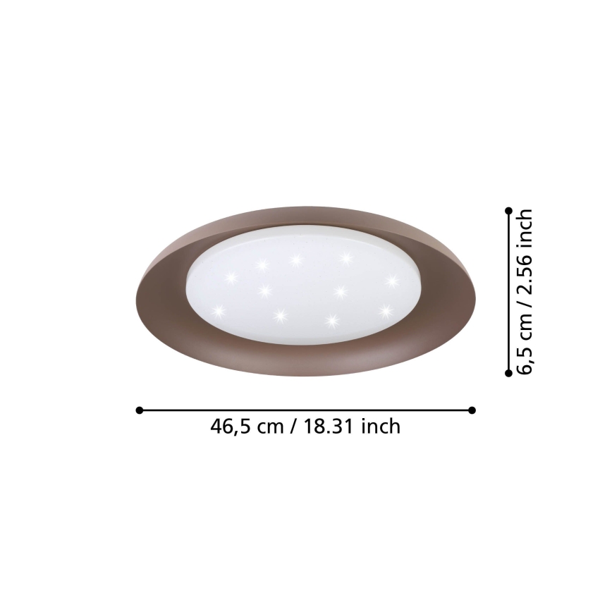 Eglo 99704 - LED stropné svietidlo PENJAMO LED/17,1W/230V hnedé