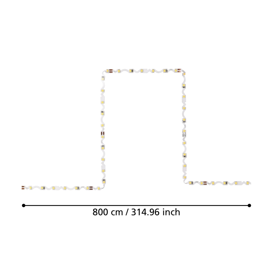 Eglo - LED Pásik 8m LED/43,2W/24/230V 3000K