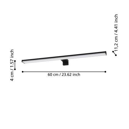 Eglo - LED Kúpeľňové osvetlenie zrkadla LED/11W/230V 4000K 60 cm IP44