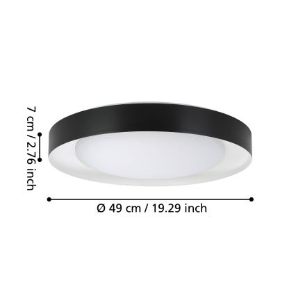 Eglo - LED Stmievateľné stropné svietidlo LED/24W/230V 3000-6500K + diaľkové ovládanie