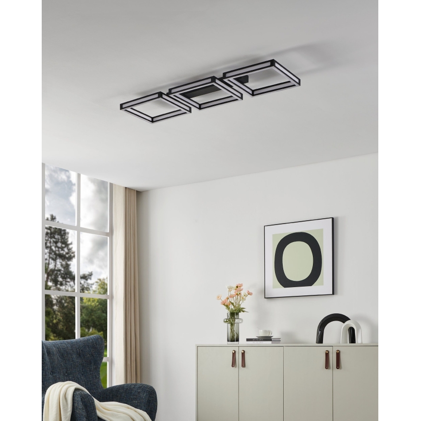 Eglo - LED Stropné svietidlo 3xLED/11,2W/230V čierna