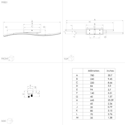 Eglo - LED Stropné svietidlo LED/21,5W/230V