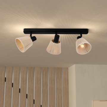 Eglo - Bodové svietidlo 3xE14/40W/230V béžová/čierna