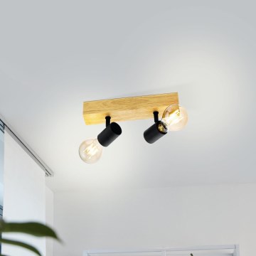 Eglo - Bodové svietidlo TOWNSHEND 2xE27/60W/230V - FSC certifikované