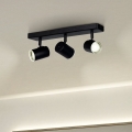 Eglo - Kúpeľňové bodové svietidlo 3xGU10/5W/230V IP44 čierne
