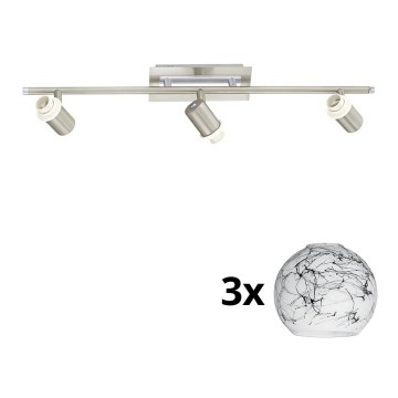 Eglo - LED Bodové svietidlo MY CHOICE 3xE14/40W/230V matný chróm/biela/čierna