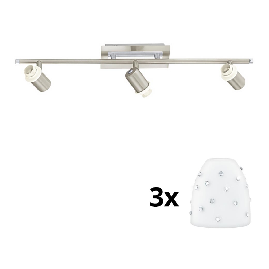 Eglo - LED Bodové svietidlo MY CHOICE 3xE14/40W/230V matný chróm/biela