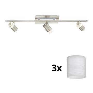 Eglo - LED Bodové svietidlo MY CHOICE 3xE14/40W/230V matný chróm/biela