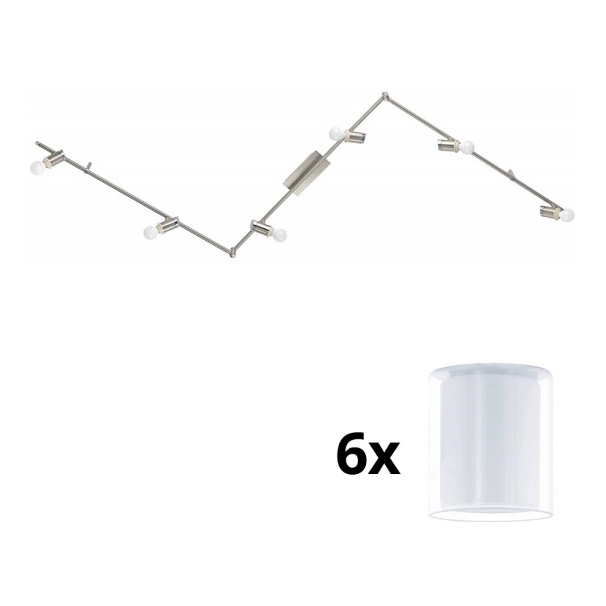 Eglo - LED Bodové svietidlo MY CHOICE 6xE14/4W/230V matný chróm/biela