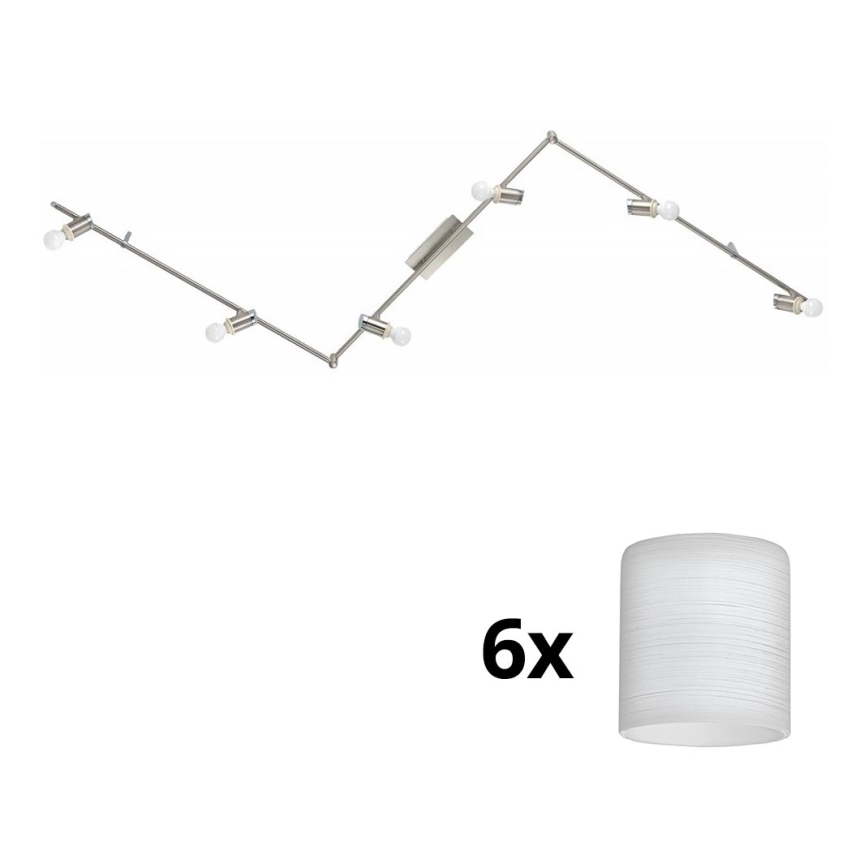 Eglo - LED Bodové svietidlo MY CHOICE 6xE14/4W/230V matný chróm/biela