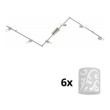 Eglo - LED Bodové svietidlo MY CHOICE 6xE14/4W/230V matný chróm/biela