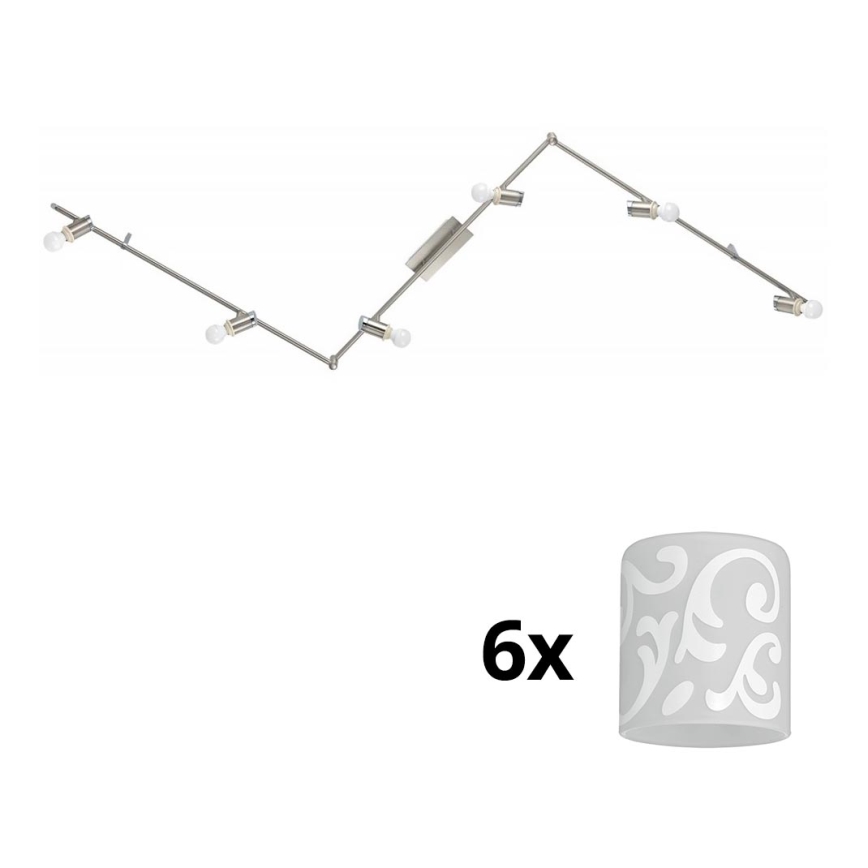 Eglo - LED Bodové svietidlo MY CHOICE 6xE14/4W/230V matný chróm/biela