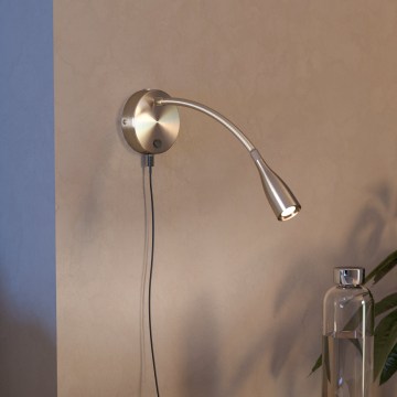 Eglo - LED Flexibilné nástenné svietidlo s USB LED/3,8W/230V matný chróm