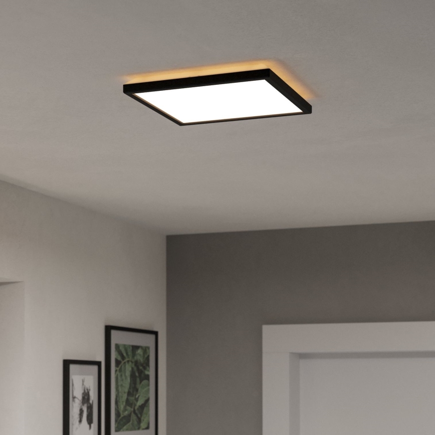 Eglo - LED Kúpeľňové stropné svietidlo LED/13,4W/230V 2700/4000/6500K 29x29 cm IP44 čierna